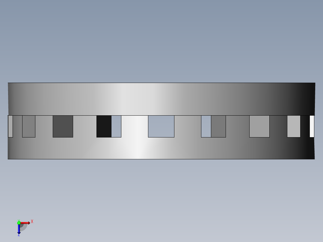 电机定转子有限元分析俯视图