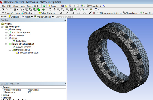 电机定转子有限元分析缩略图