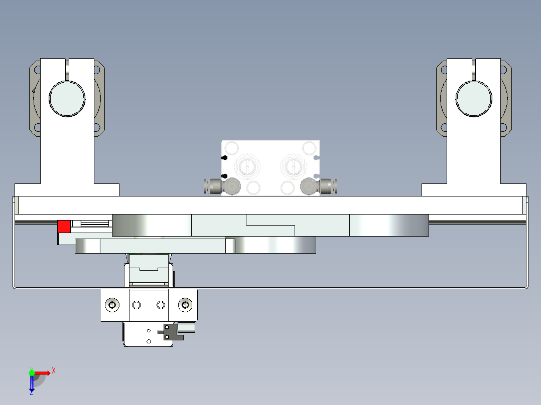 机械爪N型气动俯视图
