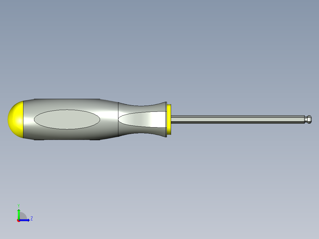 3-16球头六角螺丝刀--sw stp左视图