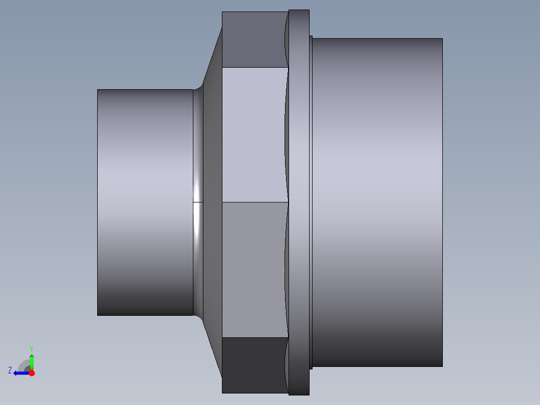 21RFV (A) 减速器与BSP的阳螺纹端（R）和BSP螺纹母端（R1降低）右视图