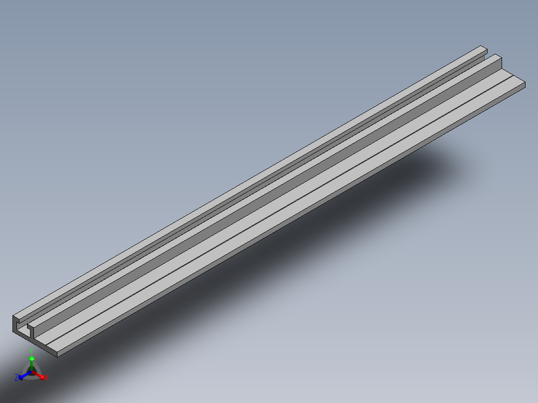 传感器通用安装型材-怡合达型号-ATS05-619-L200 自由添加安装孔加工正等轴测图