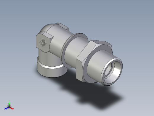卡套式工业通用硬管接头EO_Bulkhead_elbow_WSV15LOMD71正等轴测缩略图
