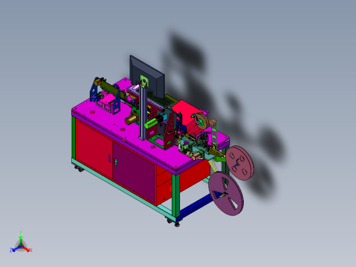 贴片功率电感编带包装机正等轴测缩略图