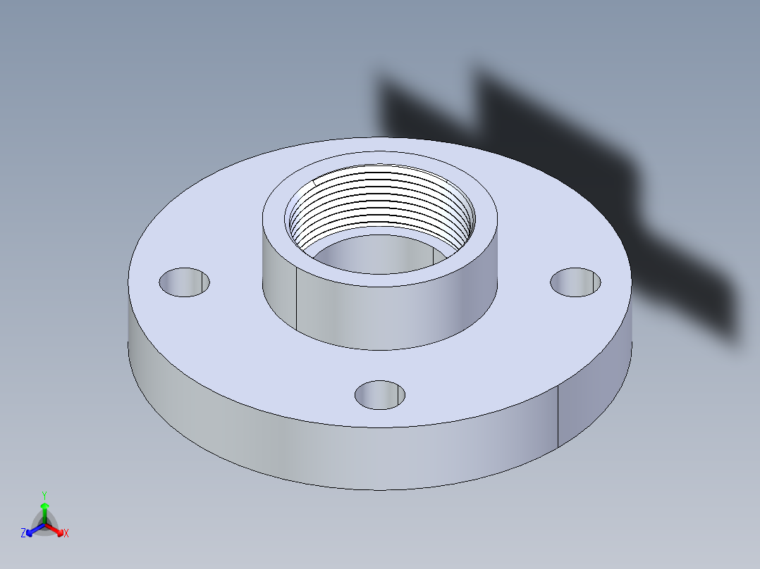 CPVC管件27-Sch80_Flange Vanstone_FPT_9855-015_1.5in正等轴测图