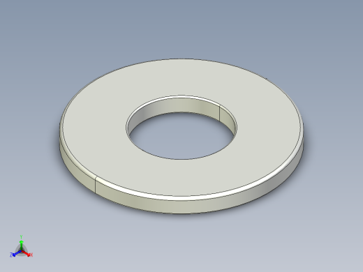 紧固件-STEP 0.2500 Flat Washer正等轴测缩略图