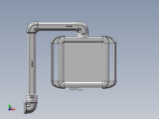 向下垂直墙座+转角+90度箱体连接器+控制箱