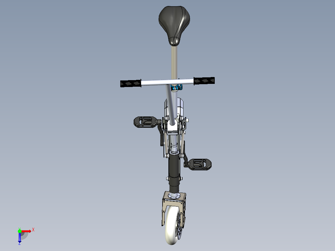 小型折叠自行车--stp俯视图