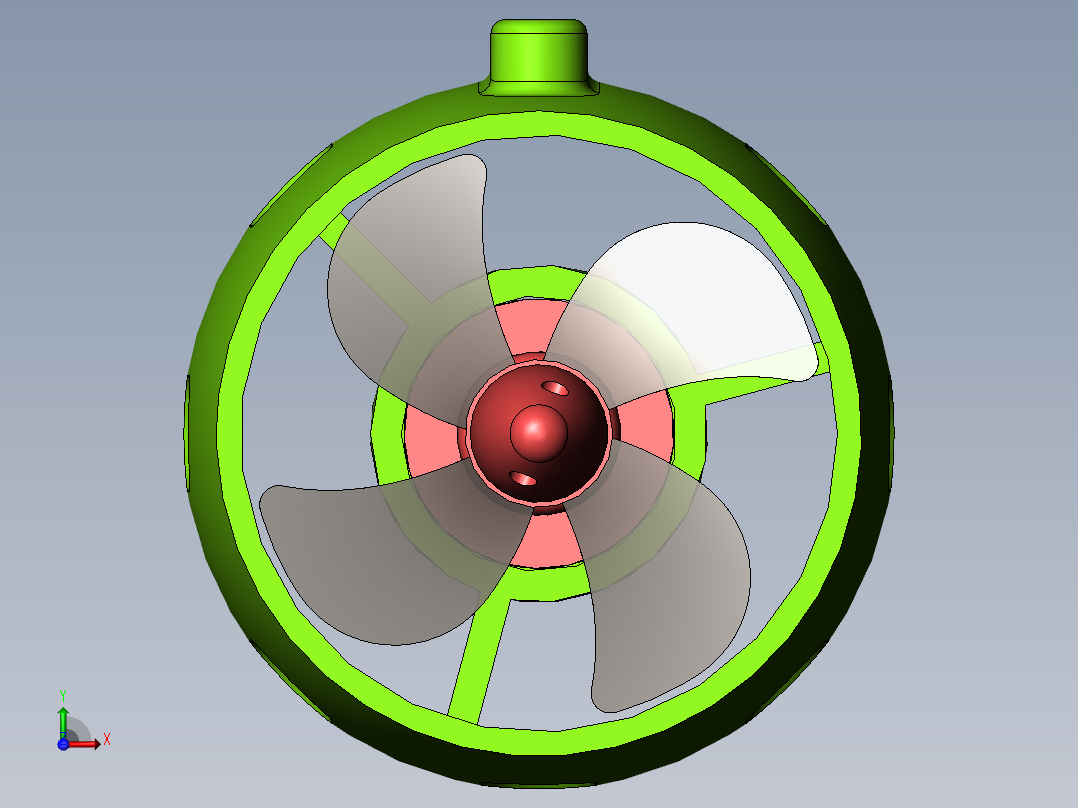 12-24V水下推进器无刷电机4叶螺旋桨20a 30-200KW前视图
