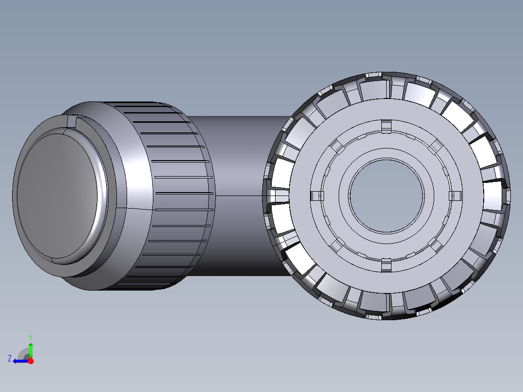 1VRUIV 具有溶剂焊接的女接头末端的止回阀，公制系列右视图