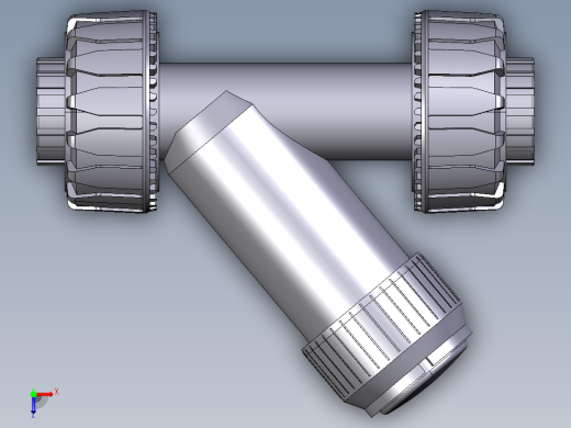 1VRUIV 具有溶剂焊接的女接头末端的止回阀，公制系列俯视缩略图