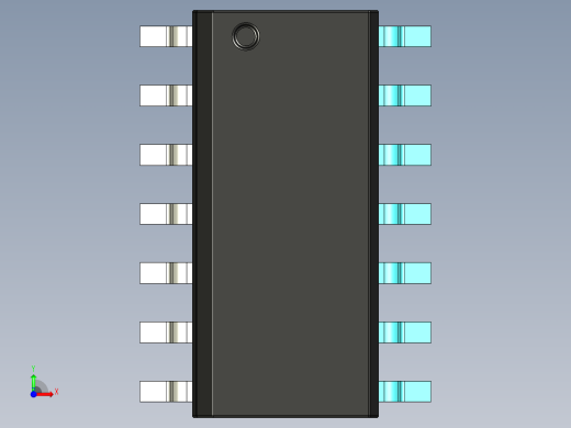 元器件3D封装SOIC1441前视缩略图