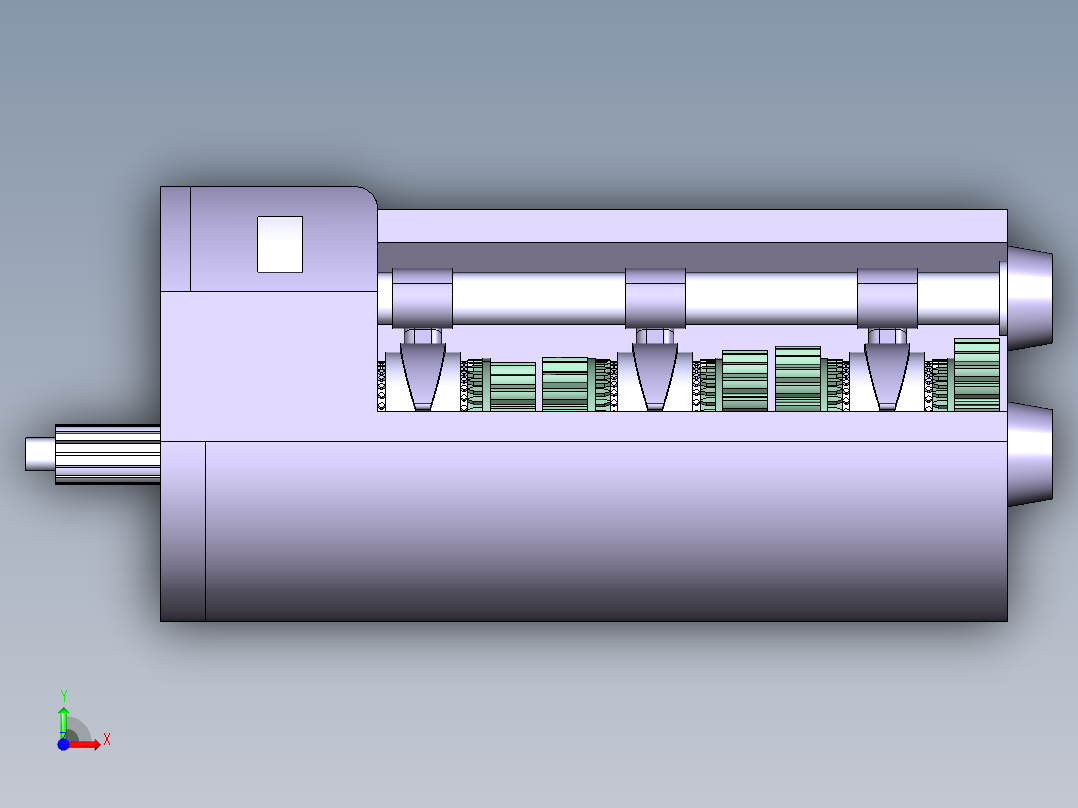 MK1序列式变速箱内部结构前视图