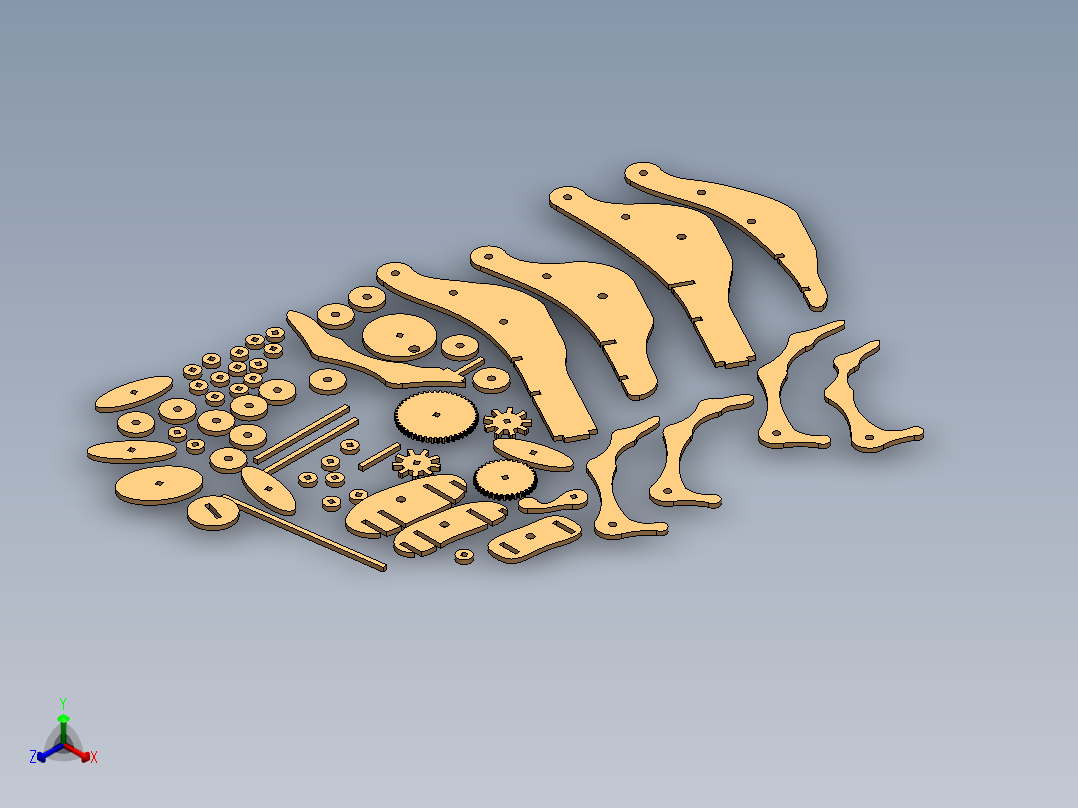 立体拼图、激光切割、线切割图纸(36)正等轴测图