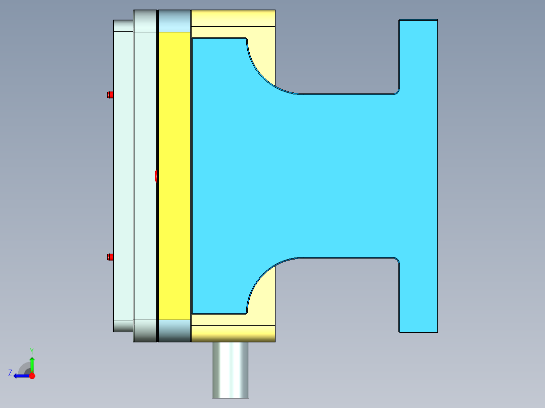 N500-COVER-笔记本CNC工装夹具三维模型CNC3右视图