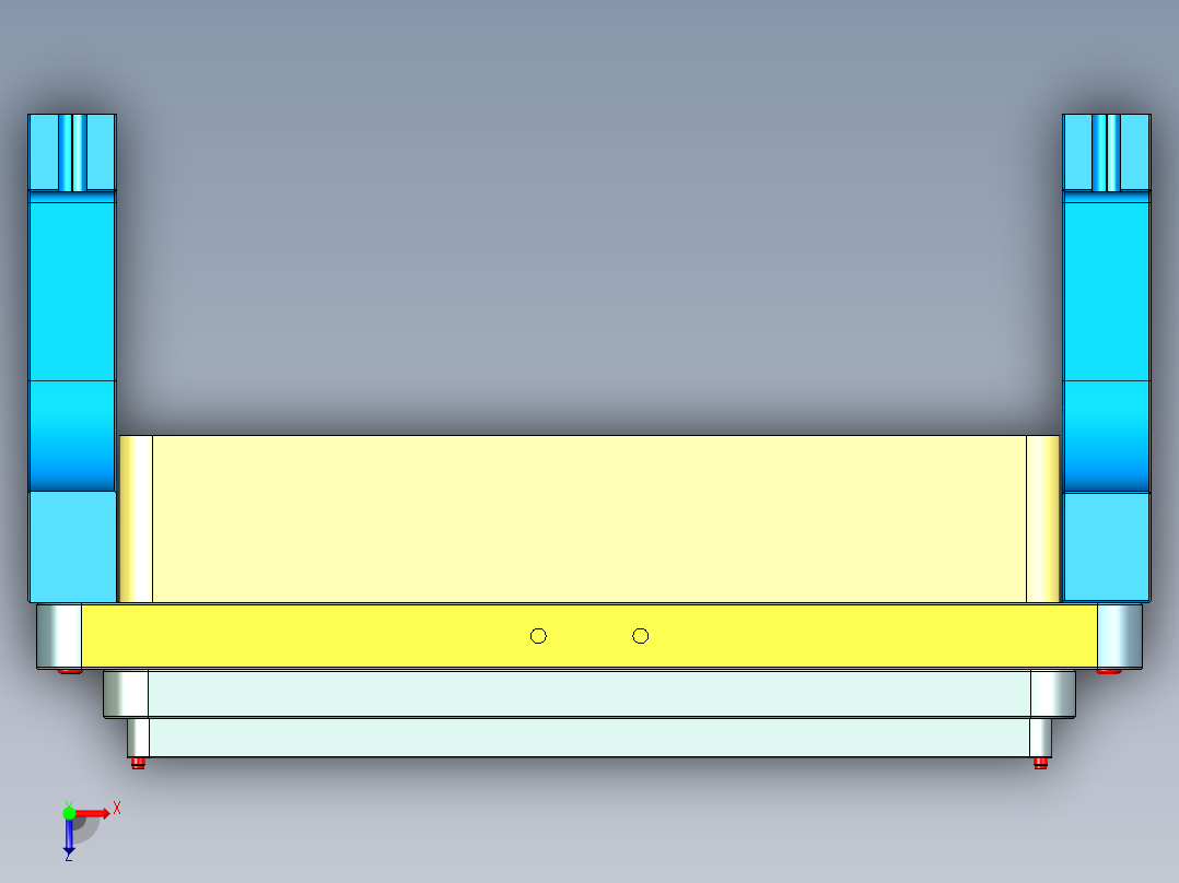 N500-COVER-笔记本CNC工装夹具三维模型CNC3俯视图