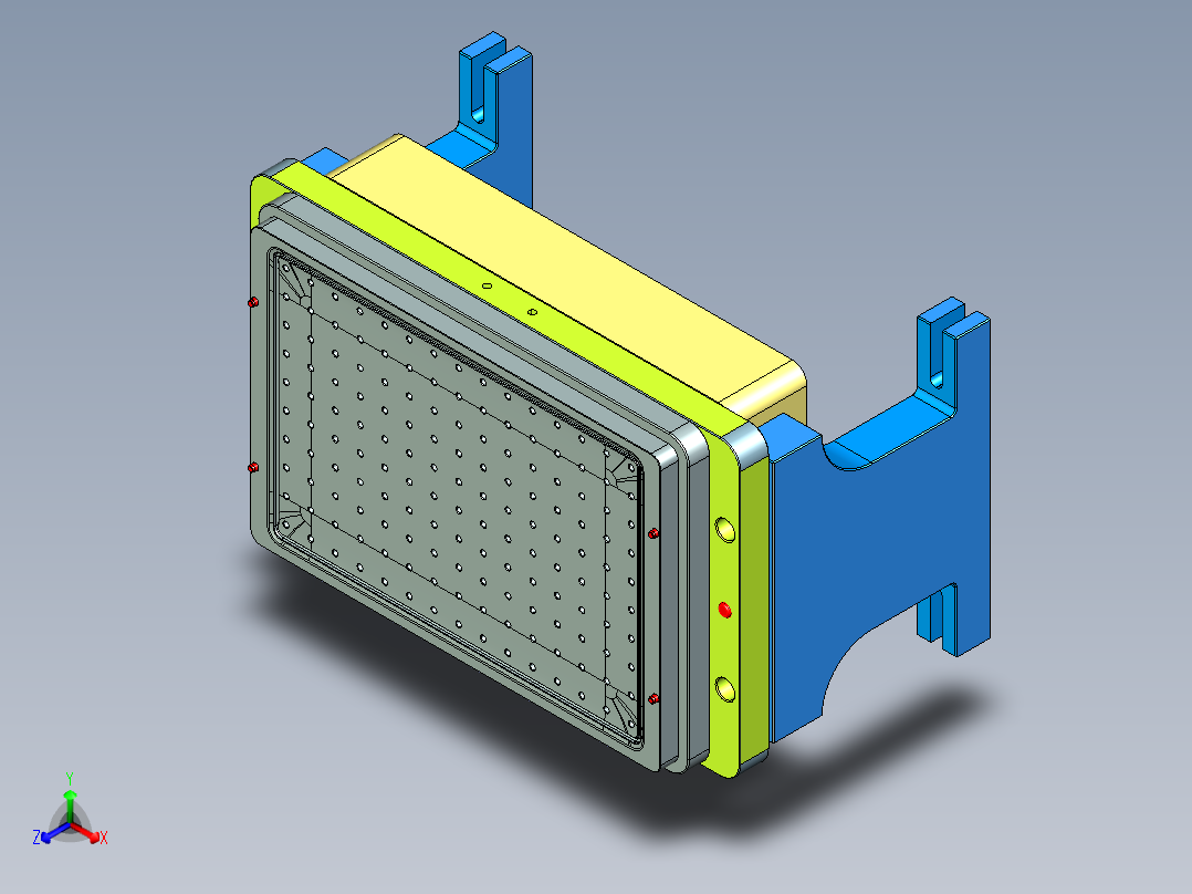 N500-COVER-笔记本CNC工装夹具三维模型CNC3正等轴测图