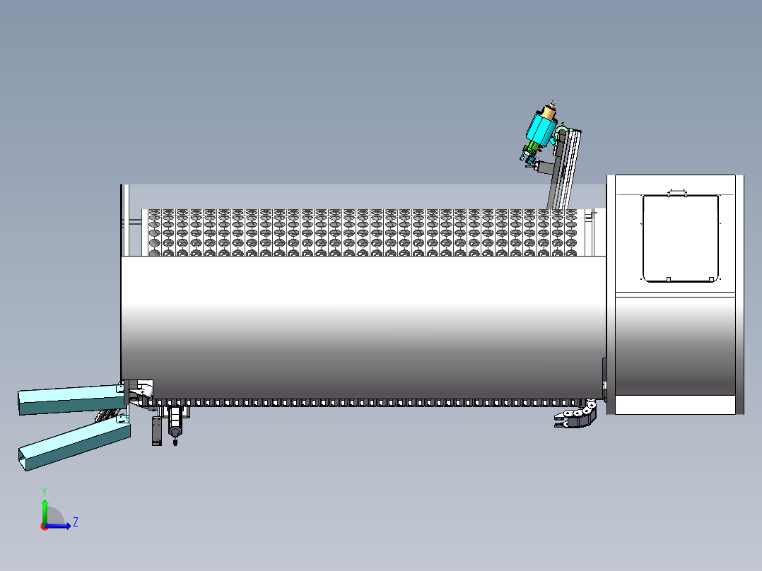 蜂巢式存储料仓sw18可编辑左视图