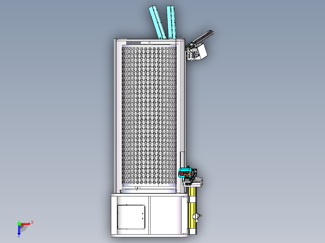 蜂巢式存储料仓sw18可编辑俯视图