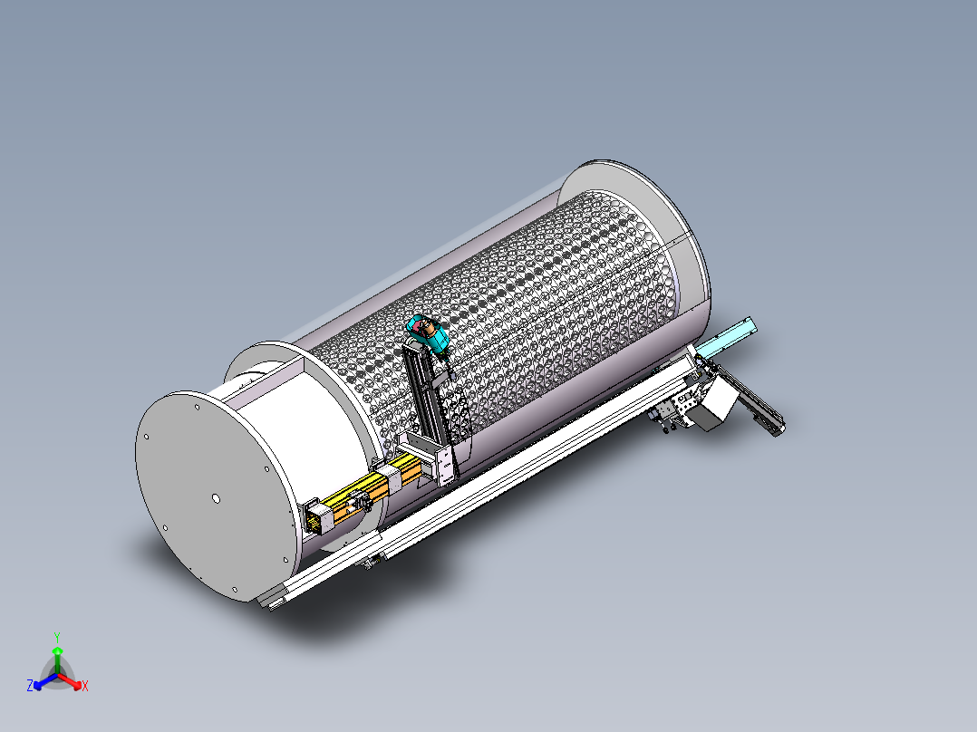 蜂巢式存储料仓sw18可编辑正等轴测图