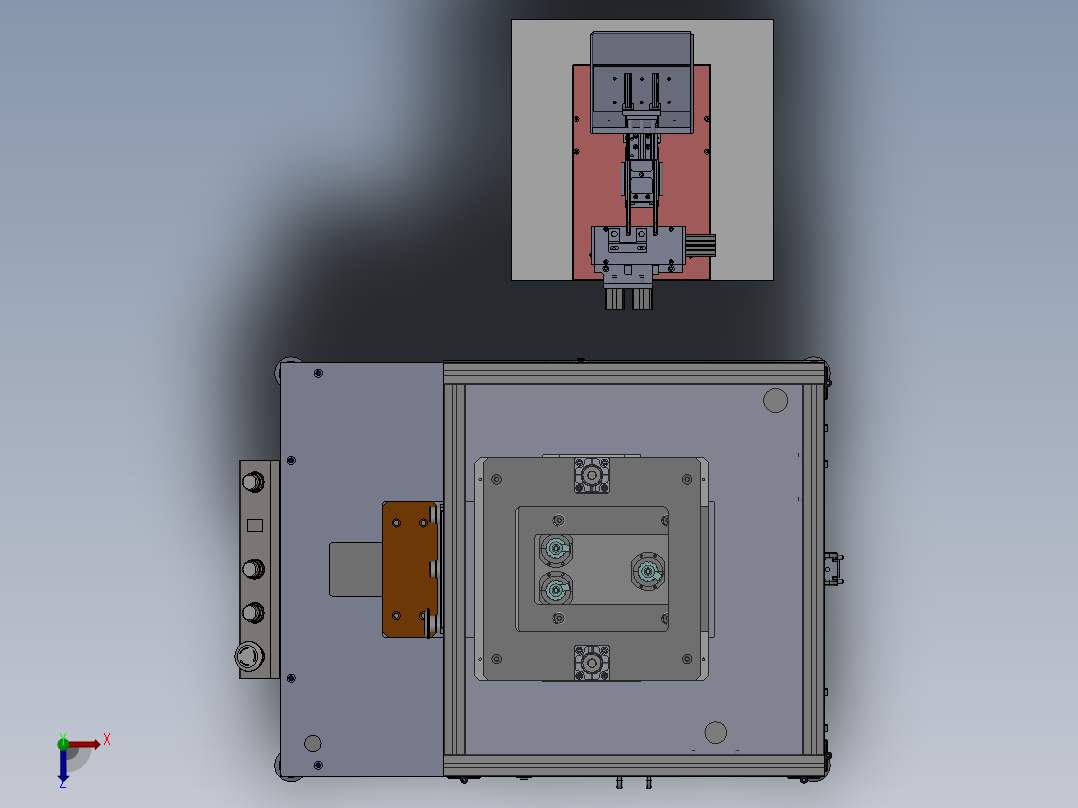 自动锁螺丝机sw20可编辑俯视图