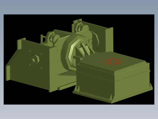 美国ling16吨电磁振动台cad三维设计图