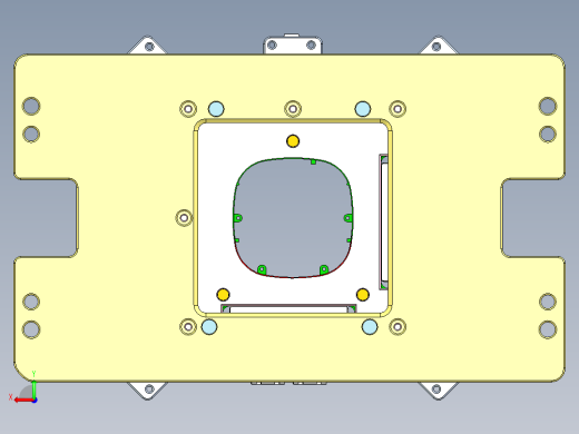 小型加湿器金属外壳铣内腔CNC治具模型后视缩略图
