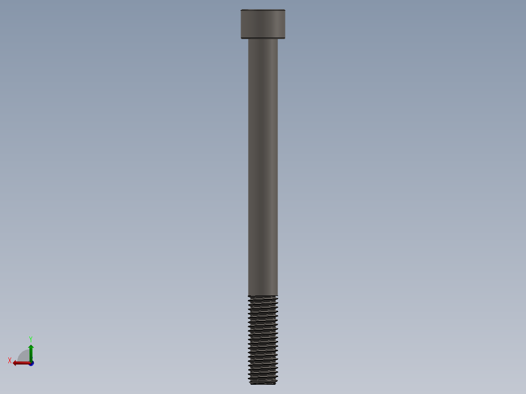 Screw_DIN_912_M12x140_A2.SLDPRT公制内六角螺钉后视图