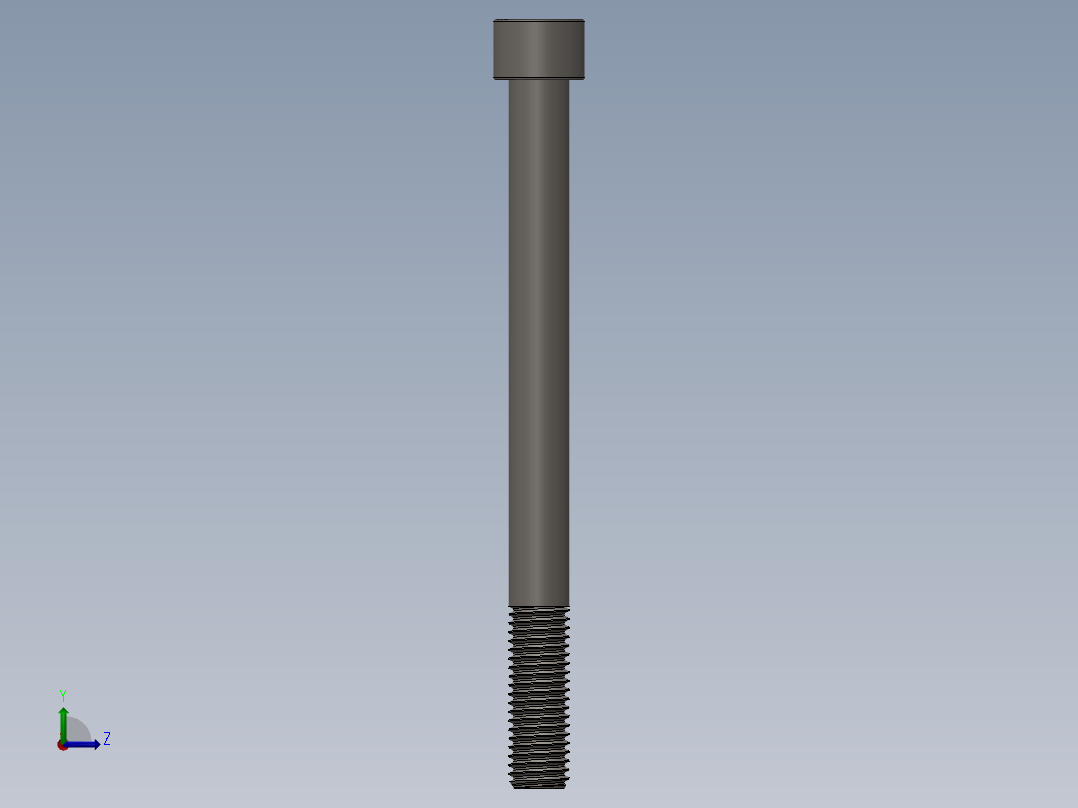 Screw_DIN_912_M12x140_A2.SLDPRT公制内六角螺钉左视图