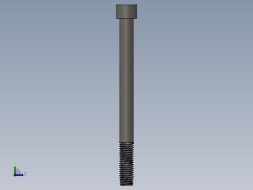 Screw_DIN_912_M12x140_A2.SLDPRT公制内六角螺钉左视缩略图