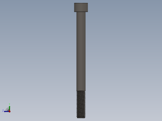 Screw_DIN_912_M12x140_A2.SLDPRT公制内六角螺钉右视缩略图