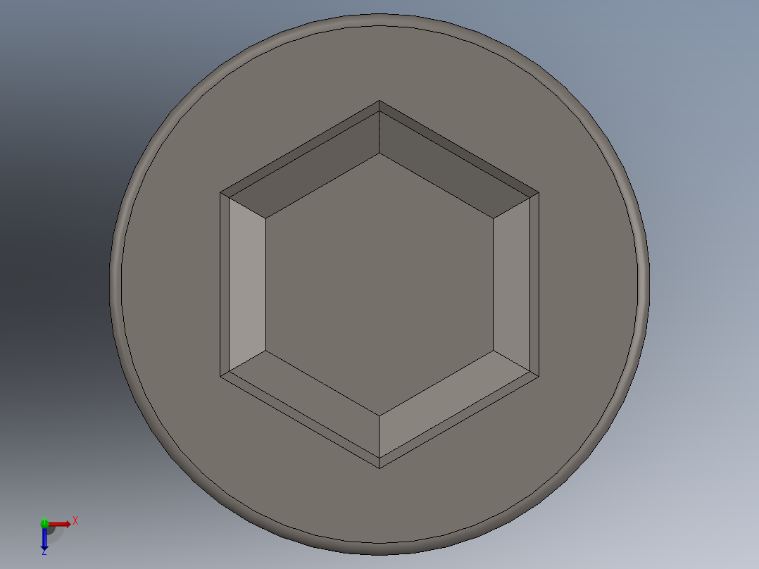 Screw_DIN_912_M12x140_A2.SLDPRT公制内六角螺钉俯视图