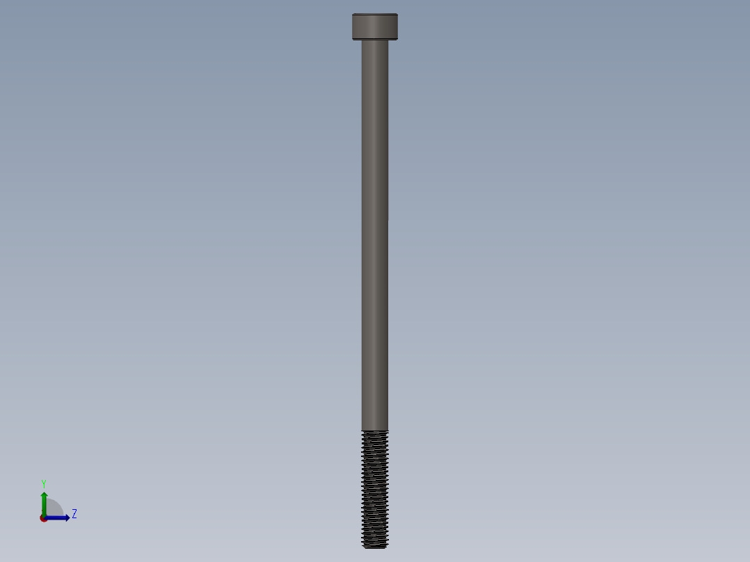 Screw_DIN_912_M5x95_A2.SLDPRT公制内六角螺钉左视图