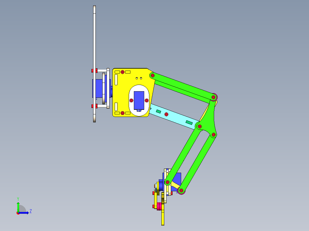 MeArm V0.41-4自由度机械臂step左视图
