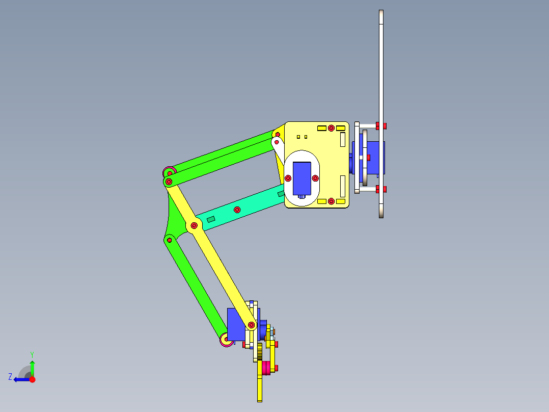 MeArm V0.41-4自由度机械臂step右视图