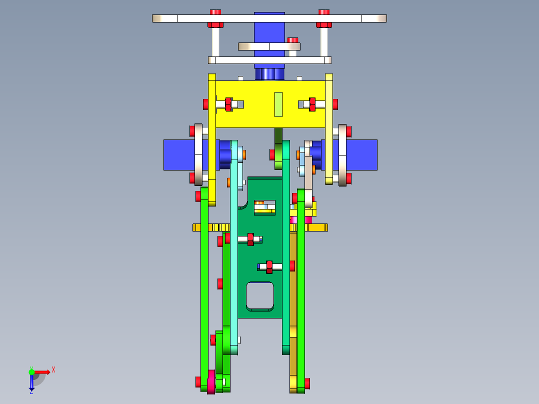 MeArm V0.41-4自由度机械臂step俯视图