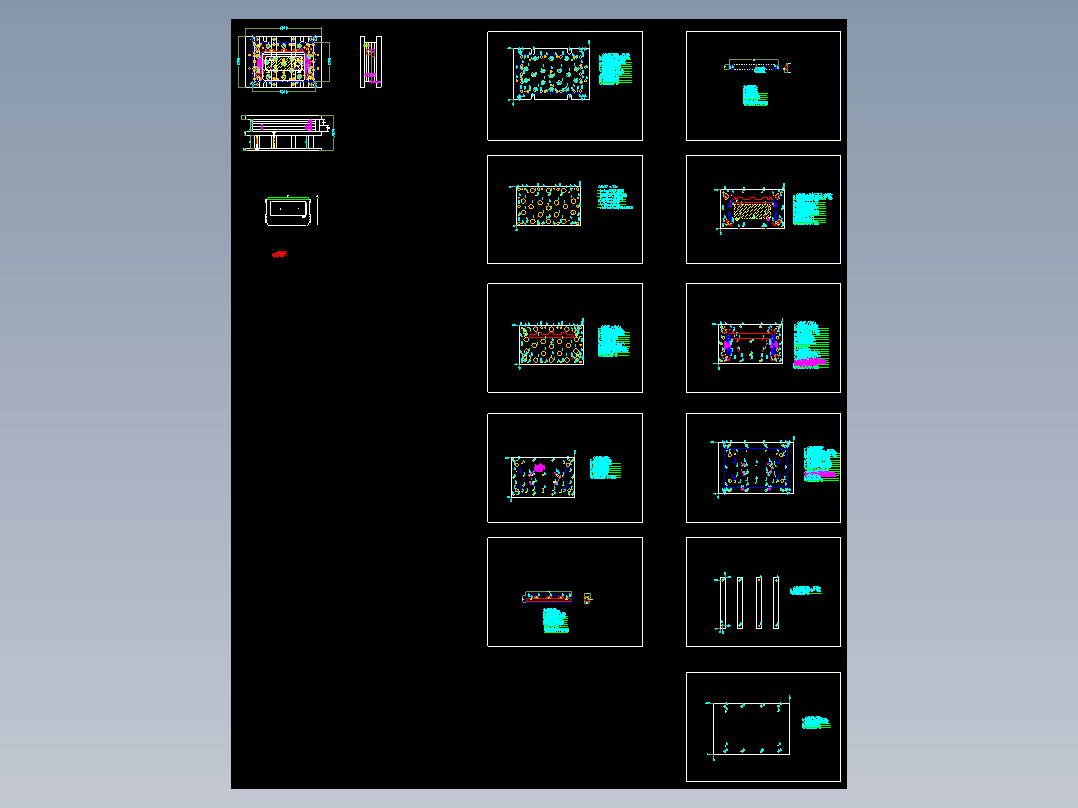 现代笔记本外壳弧度成型模具设计图