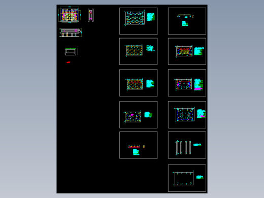 现代笔记本外壳弧度成型模具设计图