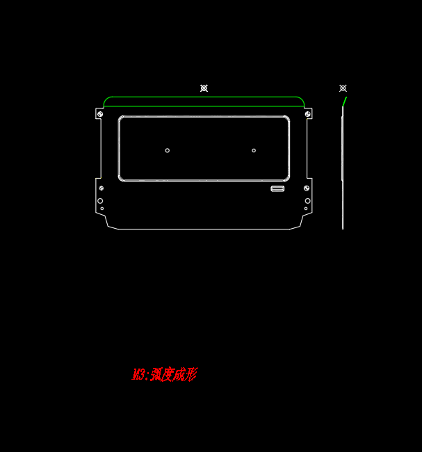 现代笔记本外壳弧度成型模具设计图