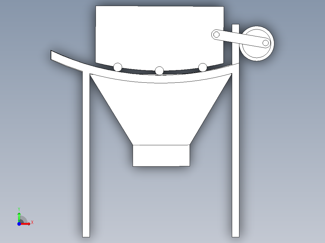 一种多用途振动筛选装置前视图