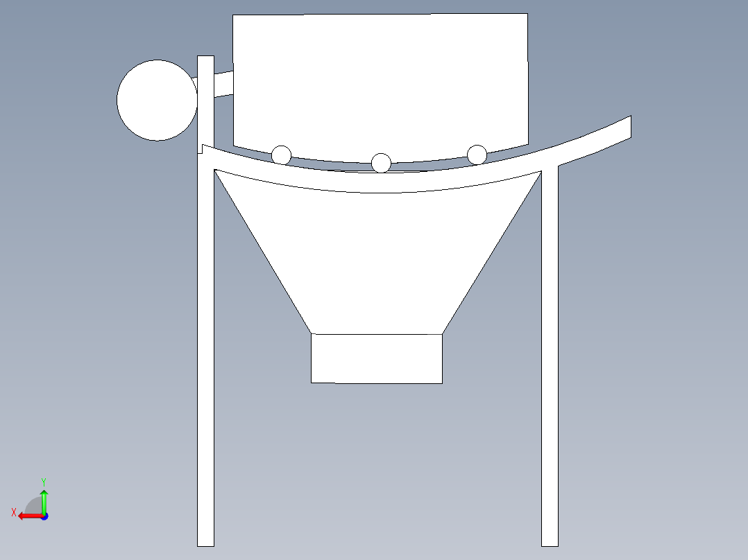 一种多用途振动筛选装置后视图
