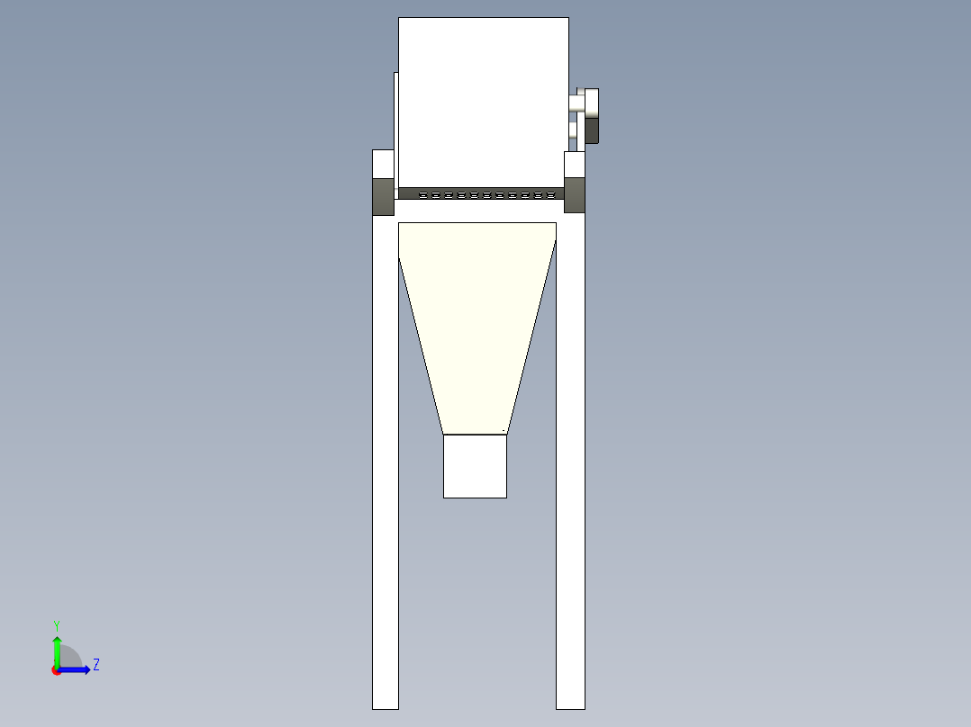 一种多用途振动筛选装置左视图