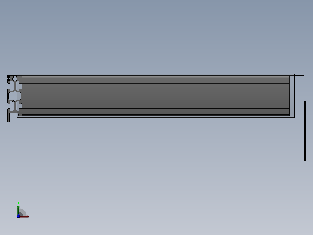 0.6米X1.2米皮带输送机构前视图