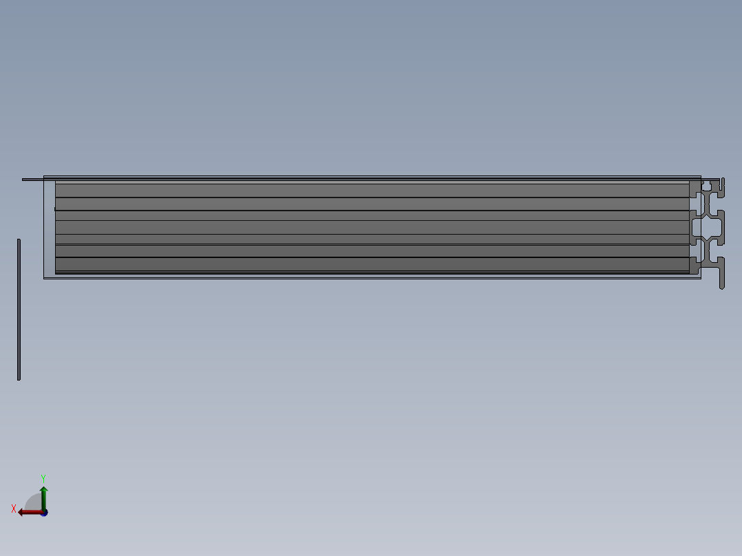 0.6米X1.2米皮带输送机构后视图