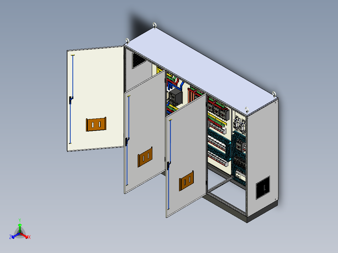 三柜组装双电源CDQ1S刀开关控制柜 55499