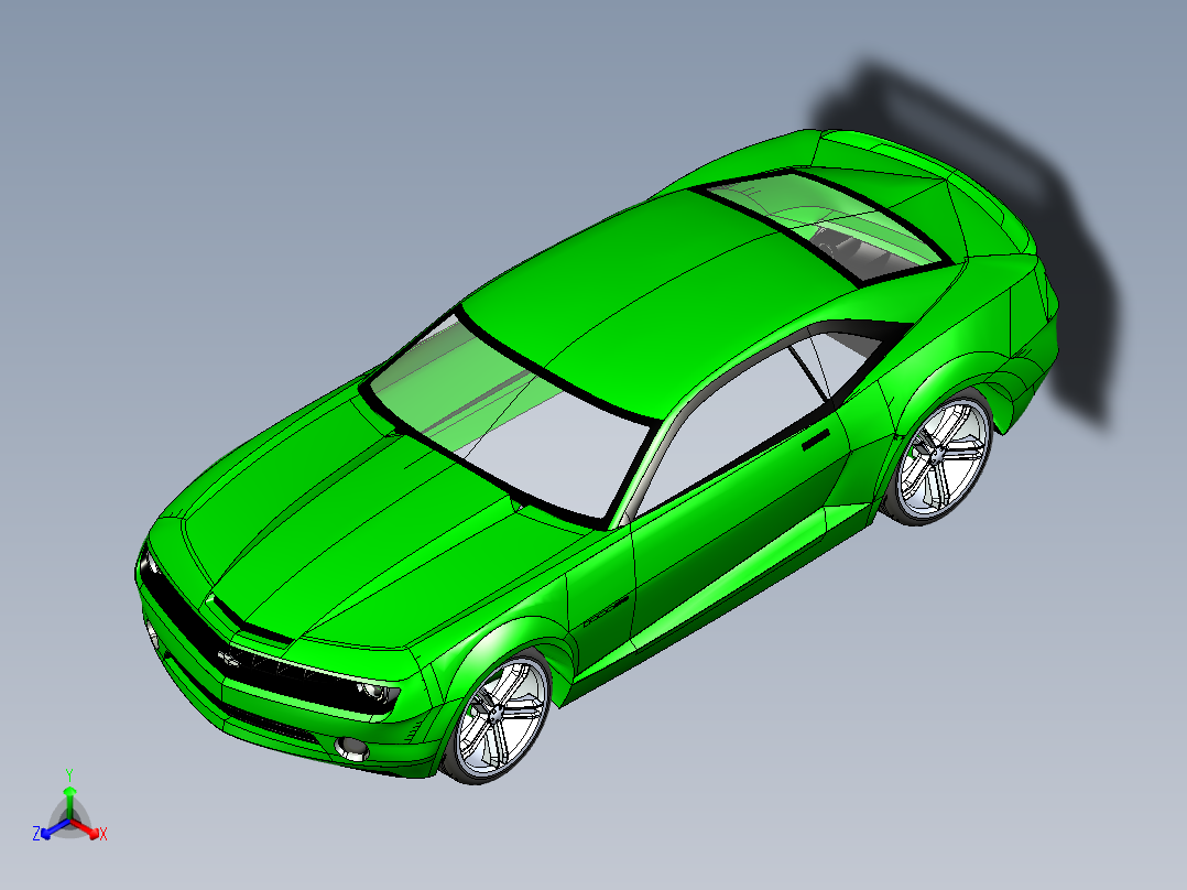 B2004109-雪佛兰科迈罗正等轴测图