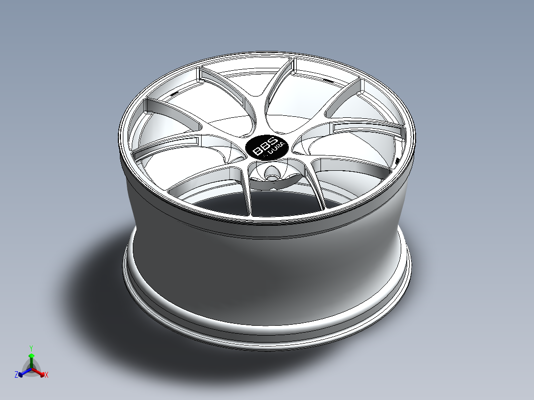轮毂、轮胎(139)正等轴测图