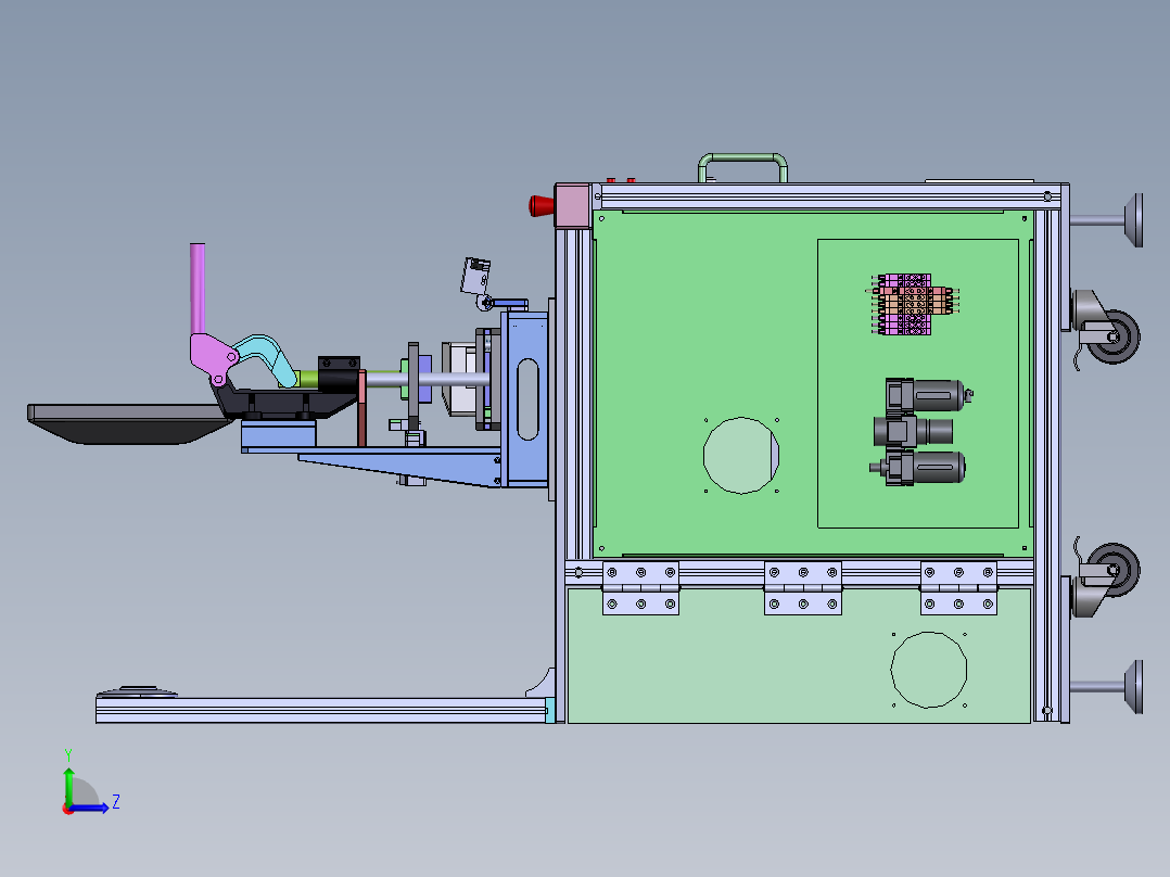 汽车功放盒检测设备左视图