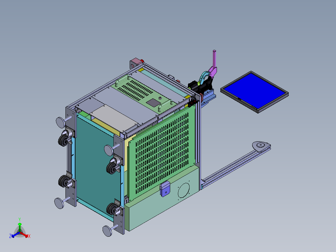 汽车功放盒检测设备正等轴测图