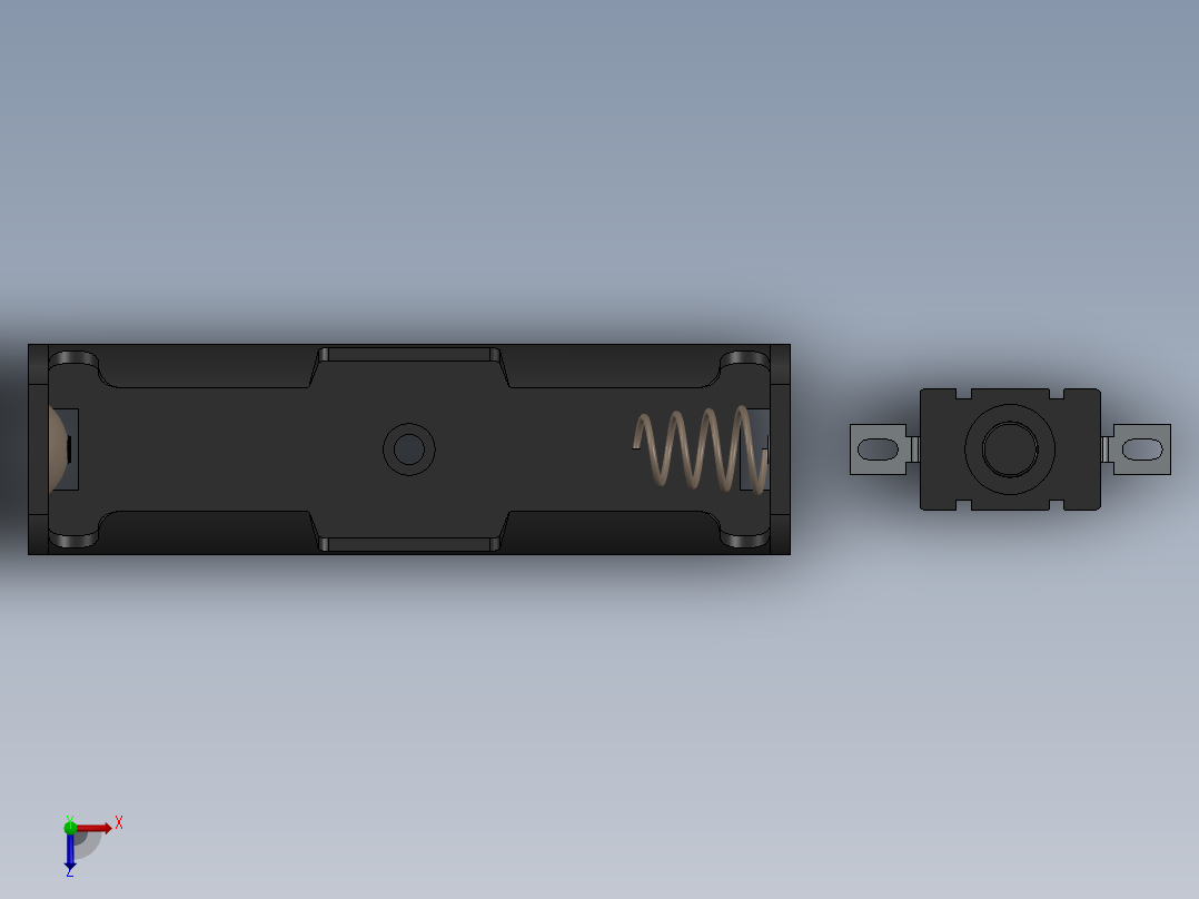 电池仓、电池(15)俯视图